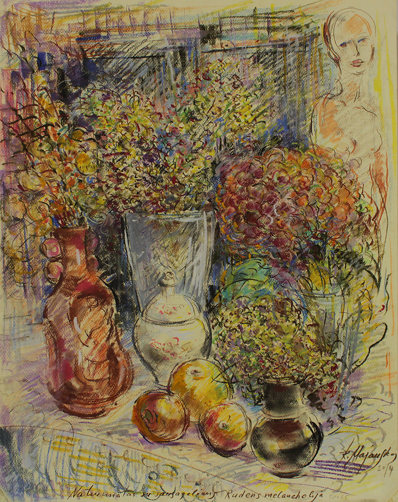 NATIURMORTAS SU SAUSAGĖLĖMIS. RUDENS MELANCHOLIJA - RAIMUNDAS MAJAUSKAS