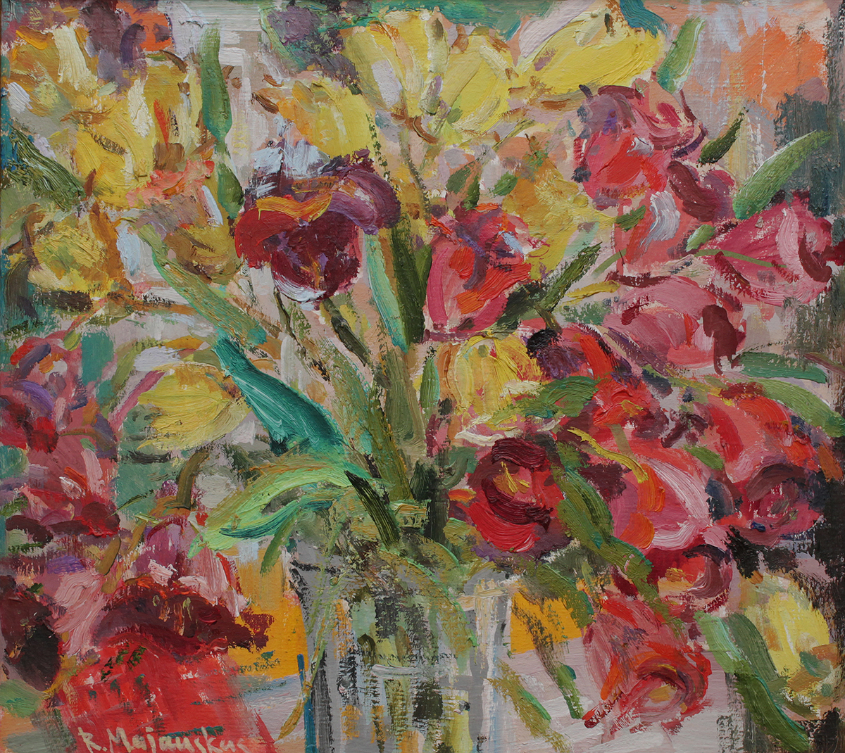 NATIURMORTAS SU TULPĖMIS